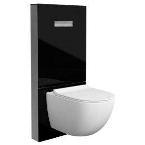 Image de vitra Vitrus Bâti-support en verre pour WC, 1140x518mm, Noir (770-5761-01)