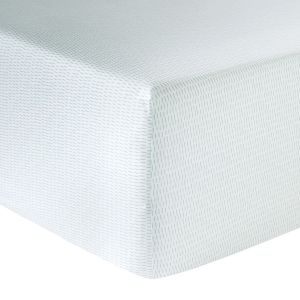 Anne de Solène Drap housse percale blanc 90x190 cm