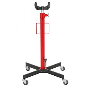 Image de Homcom Vérin de fosse hydraulique - levage 500 kg - hauteur réglable 110–1915 cm - 4 roues pivotantes et pédale - en acier rouge