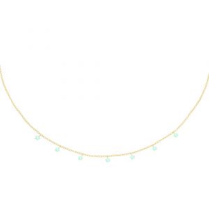 Collier LA PETITE STORY pour femme en Argent 925/1000 serti de zircon - 0.003 g - taille : 405CM - LPS10AWV36