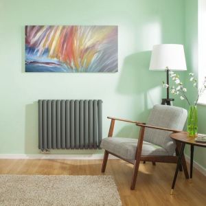 Hudson Reed DRAH25M - Radiateur design horizontal raccordement Central Vitality Caldae 63,5cm x 83,4cm x 7,8cm 1461 Watts