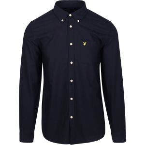 Lyle & Scott Shirt Plain Oxford Navy Bleu fonc&eacute; taille S