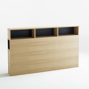 Image de Tête de lit avec rangements, Biface Bois Clair C ne Taille 160 cm