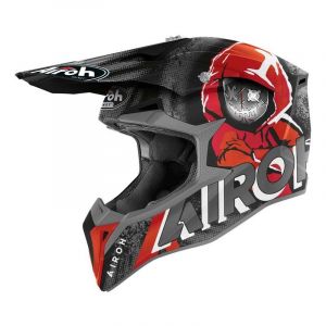 Image de Airoh Casque cross Wraap Alien rouge/gris mat- S