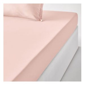 Drap housse uni en percale de coton, Qualité Best