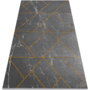 Tapis emerald exclusif 1012 glamour, élégant géométrique, marbre gris / or gray 120x170 cm