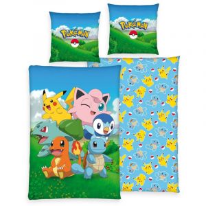 Herding Pokemon Parure De Lit Group A 135 X 200 Cm / 80 X 80 Cm