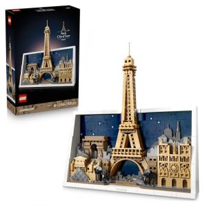 Lego Architecture Paris, Ville de l&rsquo;Amour - Maquette Miniature DIY pour Adulte - D&eacute;coration Int&eacute;rieure - Panneau Mural 3D avec Monuments Parisiens Embl&eacute;matiques Dont Tour Eiffel - Id&eacute;e Cadeau 21064