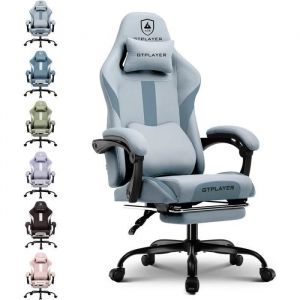 Chaise Gaming, Chaise de Gamer, Chaise de Bureau Respirante en Tissu de Haute Qualité, Chaise pc Ergonomique, Chaise de Bureau Réglable et Pivotante