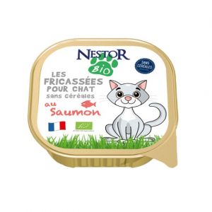 Image de Nestor Bio Fricassees saumon pour chat bio 100gr