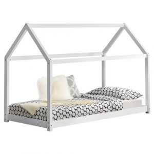 Image de Lit Enfant Design Maison Netstal Pin 160 x 80 cm Blanc