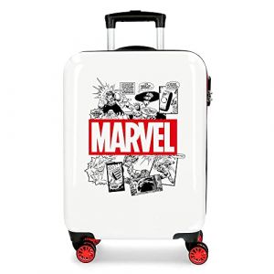 Comic Valise Trolley Cabine Blanc 40x55x20 cms Rigide ABS Serrure à combinaison 34L 2,6Kgs 4 roues doubles Bagage à main