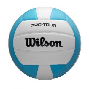 Wilson Ballon de Volley-Ball Pro Tour, Bleu Ciel/Blanc