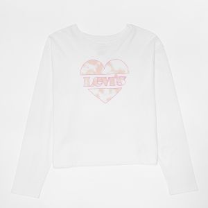 Image de Levi's Kids Top &agrave; manches longues Fille -Lvg Cropped Long Slv Te Shirt White 12 ans