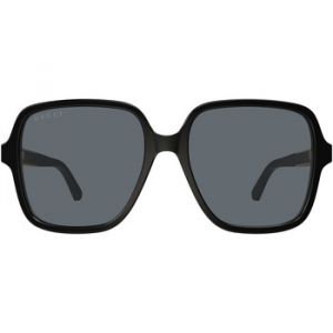 Image de Gucci Femme GG1189SA 002 Lunettes de soleil Ac&eacute;tate Noir Gris Carr&eacute; Normale