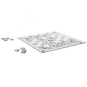 Jeu de Dames en Verre 25x25CM - BIANCA - ALTOBUY