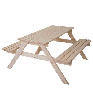 Garniture De Jardin De Bière Narvik, Set Pique Nique En Bois M if, Qualité De Gastronomie148x150cm Neuf