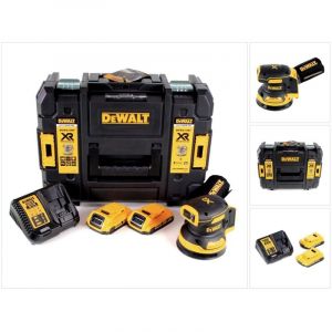 Dewalt DCW 210 D2 Ponceuse excentrique sans fil et sans balais 18V 12.000U/min 125 mm + 2x Batteries 2,0 Ah + Chargeur rapide +