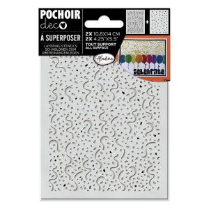 Aladine Pochoir déco Carterie confettis