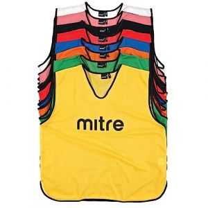 mitre Chasuble d’entraînement Professionnel pour Football | Chasuble légère Multisport pour Adultes | Maille Respirante, Senior, Orange/Noir, S