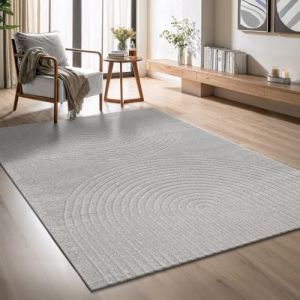 Tapis de Salon Moderne - THE CARPET - Elisa - Design Géométrique - Gris - 200 x 280 cm