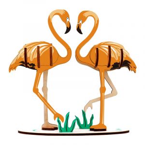 Dam Puzzle 3d en bois flamants 25 pi&egrave;ces. 13,6x5,8x15,6 cm.