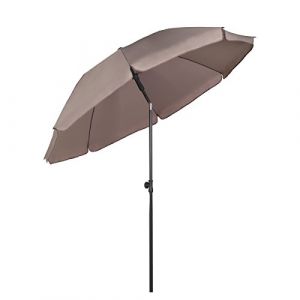 Image de Salcar Sekey Parasol Rond de 200 cm Taupe Protection Solaire UV 25+ Idéal pour Le Jardin et la terrasse