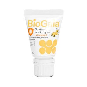 Biogaia Gouttes Probiotiques + Vitamine D dès la Naissance 10 ml