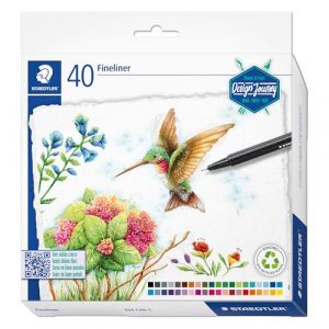 Staedtler Lot de 40 feutres à pointe fine pour coloriage adulte - 40 couleurs assorties - 334 C40-C