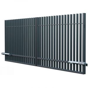 Azura home design Portail LOTOS double battant 3,5 m avec motorisation intégrée - Pack sécurité: Sans