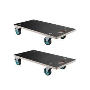 VEVOR Lot de 2 Planches à roulettes rectangulaires avec 4 Roues en TPR silencieuses - Capacité de Charge de 250 kg - pour Piano, Meubles, canapé, Machine à Laver, réfrigérateur - Noir