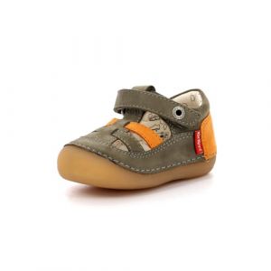 Kickers Salomés Cuir Sushy Vert - Couleur Vert - Taille 25