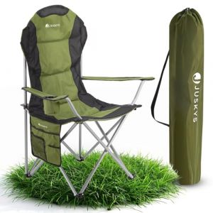 Chaise de camping / Chaise pliante Lido - Vert - Sac de rangement inclus