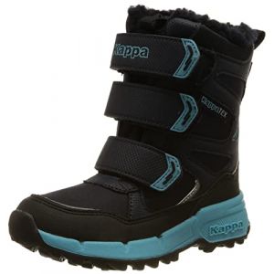 Kappa VIPOS TEX K Unisex Kids, Chaussure de Course sur Route, 6766 Bleu Marine Turquoise, 27 EU