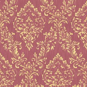 A.S. Creation Papier peint intissé 306596 Metallic Silk - Papier peint baroque Rouge Gris - 10,05 x 0,53 m