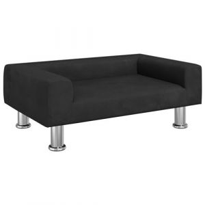 VidaXL Canapé pour enfants noir 70x45x26,5 cm velours