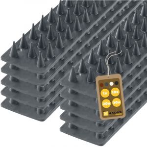Kadax - Lot de 10 pointes de pigeon, 5 m, anti-oiseaux, anti-oiseaux, anti-pigeons, anti-oiseaux, anti-pigeons pour balcon, anti-pigeons (gris)