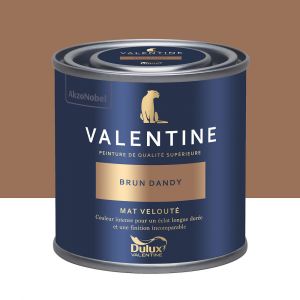 Dulux Valentine Peinture murs&boiseries Valentine Mat Velouté Brun Dandy 0,125L