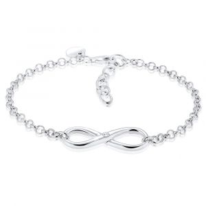 Image de Elli Femme Précieux Bijoux Bracelet de Chaine Infinity Infinité Amour Amitié Forever Démonstration de Amour Argent 925 Oxyde de Zirconium Argent Longueur 16 cm