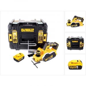 Dewalt DCP 580 NT Rabot sans fil 18V 82mm + 1x batterie 5,0Ah + TSTAK - sans chargeur