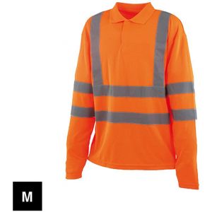 Cepovett Polo haute visibilité - Manches longues - Orange fluo - M