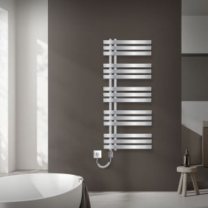 Radiateur Sèche Serviette ECD Germany 500 x 1200 Chrome avec Chauffe-eau 1200W