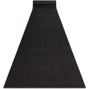70x100 Cm Tapis De Couloir Sizal Floorlux Modèle 20433 Noir Lisse 70 Cm