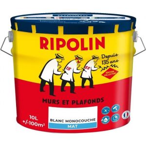 Ripolin Peinture sous-couche murs et plafonds blanc mat édition collector 10L