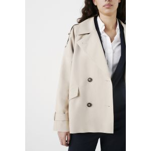 CAROLL 242G-GOURMAND Manteau, Beige, 46 Femme