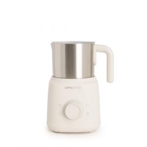 CREATE/MILK FROTHER RETRO/Mousseur et chauffe-lait avec pichet amovible blanc cass&eacute;/Accessoires rotatifs magn&eacute;tiques, 350 ml, utilisation &agrave; froid ou &agrave; chaud, 500 W