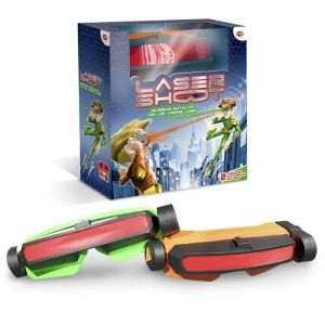 Bizak Masques Laser Interactifs - Lot De 2 - Port&eacute;e 8 M&egrave;tres - 5 Vies Par Joueur - Pour Enfants D&egrave;s 7 Ans - Vert