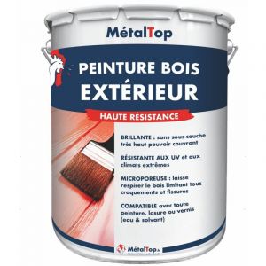 Peinture Bois Exterieur - Metaltop - Rouge carmin - RAL 3002 - Pot 1L