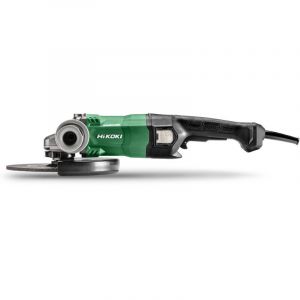 Hikoki Meuleuse &Oslash;230mm 2200W BRUSHLESS 6600 tr/min Al&eacute;sage 22,2mm Filetage M14 Frein m&eacute;can. UVP d&eacute;marrage progressif, anti-recul et antired&eacute;m., protection des surcharges, Livr&eacute;e en carton, 1 poign&eacute;e aux. anti-vibration, 1 cl&eacute; hex. et 1 flasque
