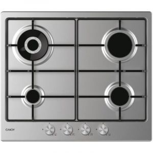Candy Moderna CHW6BR4WPX Plaque de cuisson &agrave; gaz encastrable en acier inoxydable de 60 cm, 4 br&ucirc;leurs